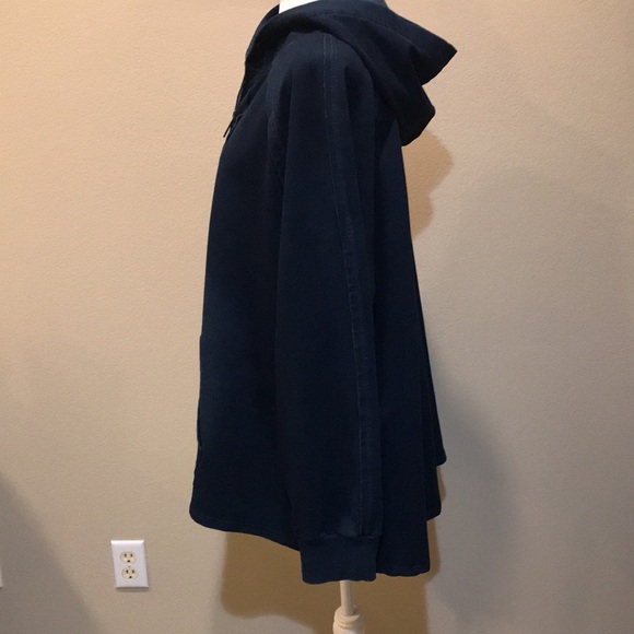 DG2 Diane GilmanDistressed Cotton Blend Hoodie w/Pockets-Missing Drawstring-2X - Picture 4 of 11